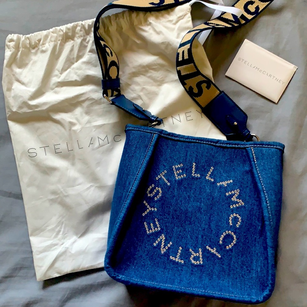 Stella McCartney Mini Eco Logo denim crossbody bag